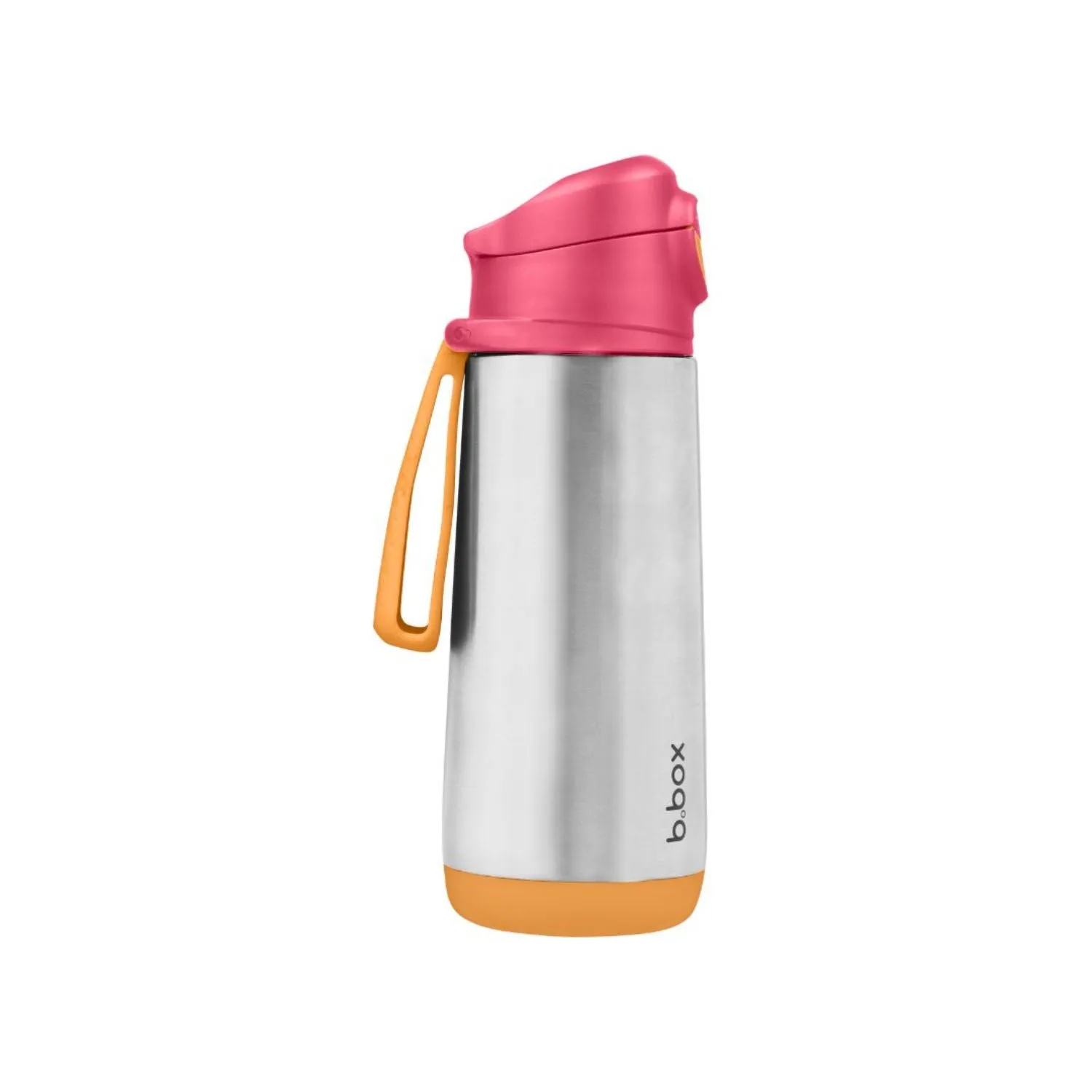 B.Box Insulated Sport Spout Drink Water Bottle Strawberry Shake Pink Orange: 500ml