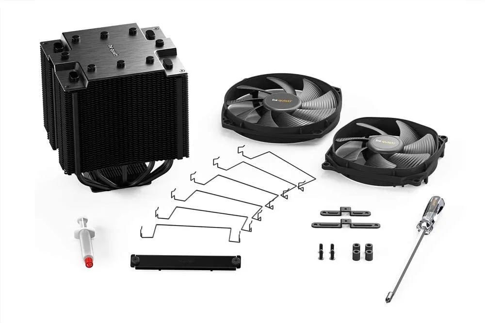 Be Quiet! BK023 Dark Rock Pro TR4, sTRX4 & TR4 Heatsink & Fan, AMD TR4 Socket Only, Dual Silent Wings Fans, Fluid Dynamic, CPU Cooler