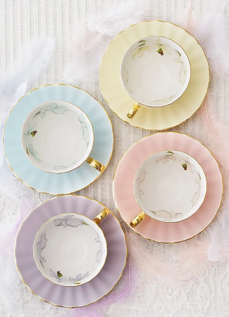 Beautiful British Tea Cups, Unique Afternoon Tea Cups and Saucers, Elegant Ceramic Coffee Cups, Royal Bone China Porcelain Tea Cup Set