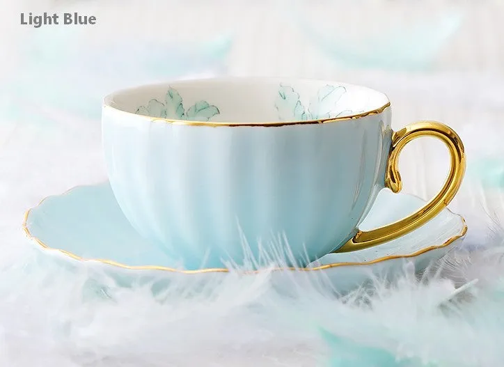 Beautiful British Tea Cups, Unique Afternoon Tea Cups and Saucers, Elegant Ceramic Coffee Cups, Royal Bone China Porcelain Tea Cup Set