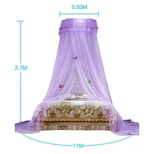 Bed canopy net - purple color.