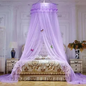 Bed canopy net - purple color.