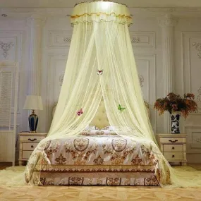 Bed canopy net - yellow color.