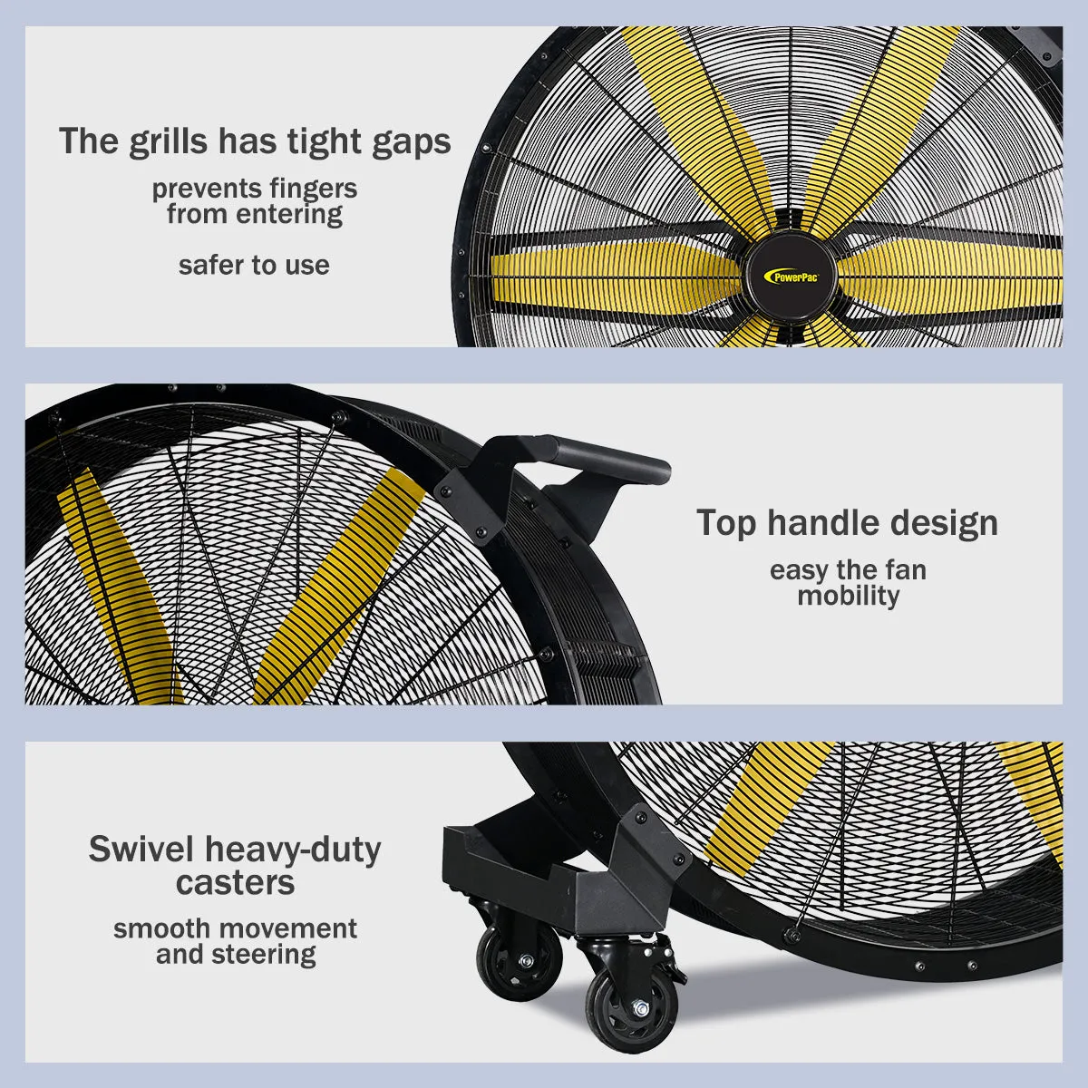 Big Ass Fan, Big fan with 7 Speed, Industrial Fan, Power Fan Air Circulator Fan 48" (PPP4822)