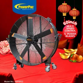 Big Ass Fan, Big fan with Multi Speed, Industrial Fan, Power Fan Air Circulator Fan 60" (PPP5922)