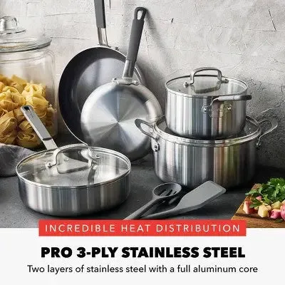 Bobby Flay 10pc Stainless Steel Cookware Set