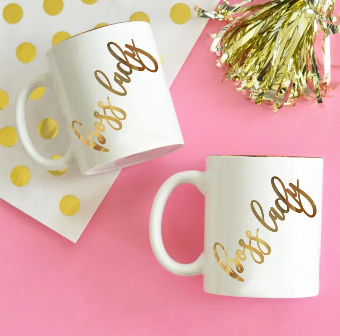 Boss Lady Gold Print Coffee Mug - Discontinued