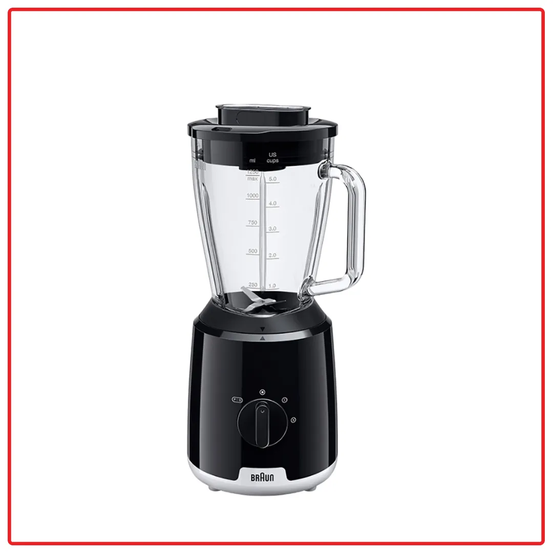 Braun JB1050BK 1.25L PowerBlend 1 SmoothCrush Blade System Glass Jug Blender