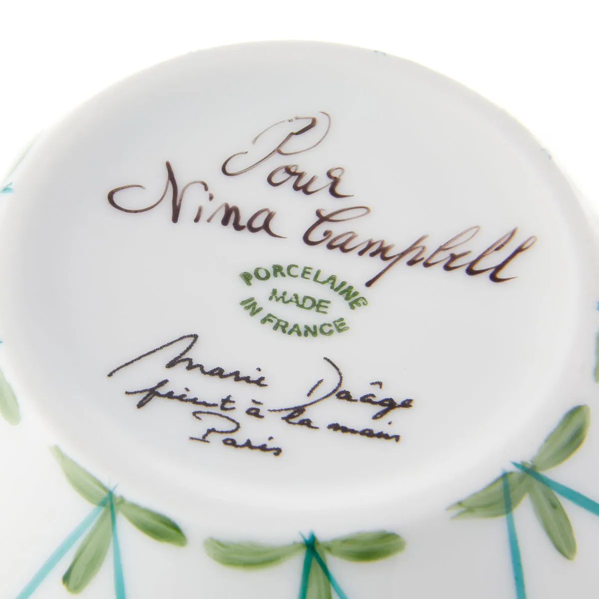 Breakfast Cup and Saucer Floral Green