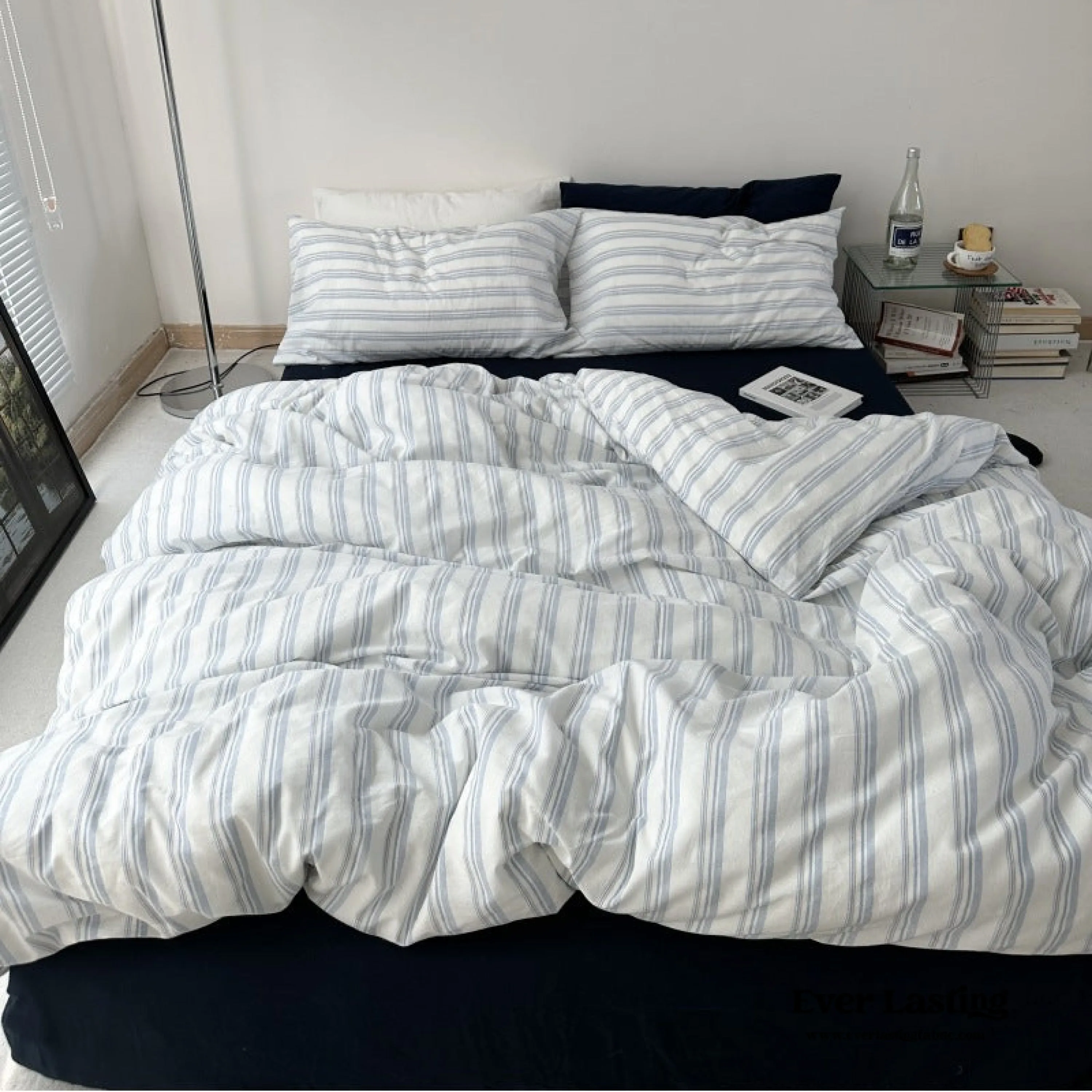 Breezy Stripe Washed Cotton Bedding Set