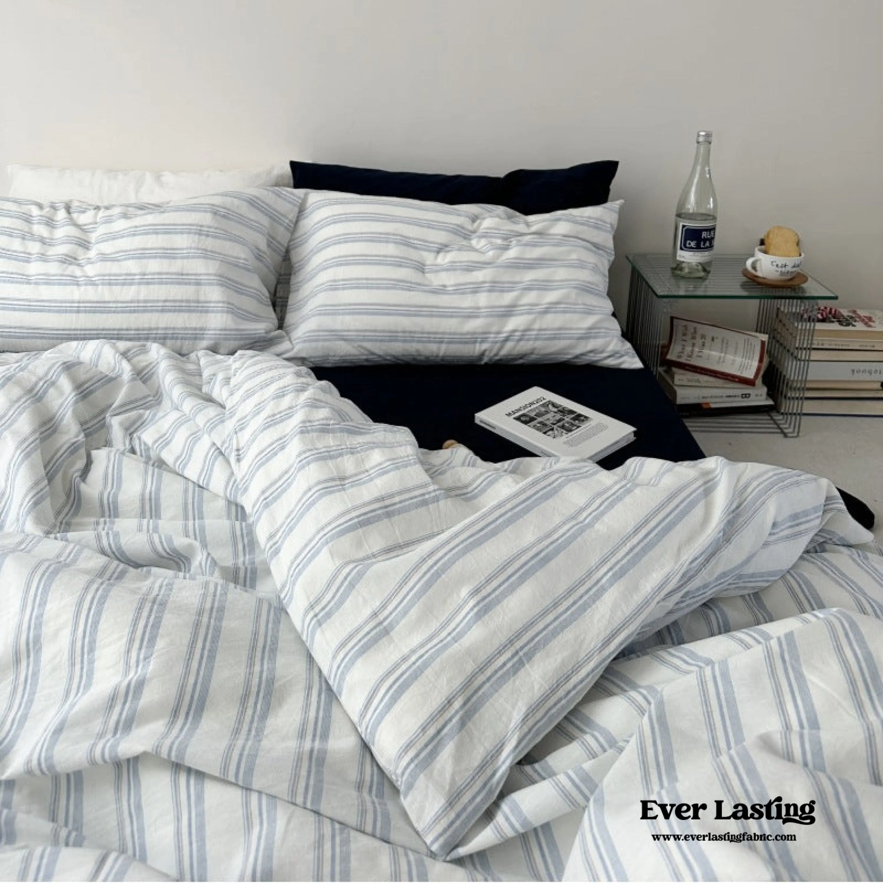 Breezy Stripe Washed Cotton Bedding Set