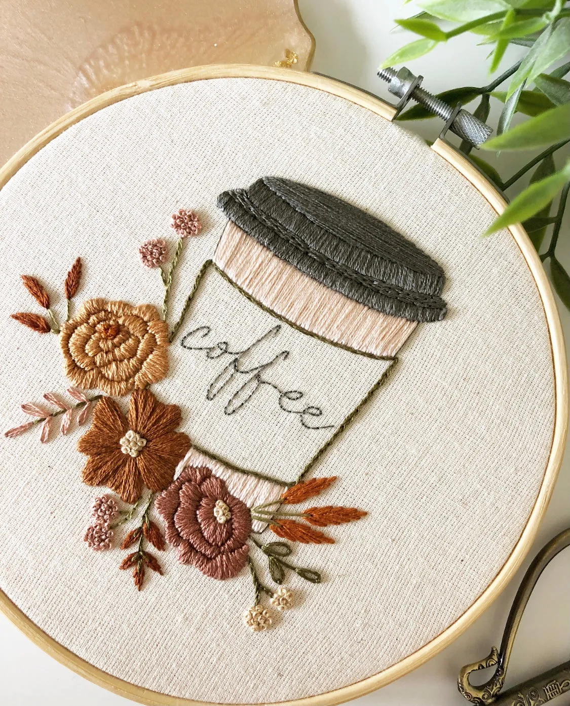 But First Coffee Embroidery Pattern