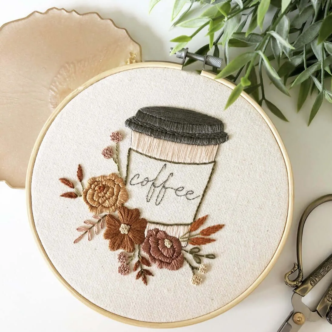 But First Coffee Embroidery Pattern