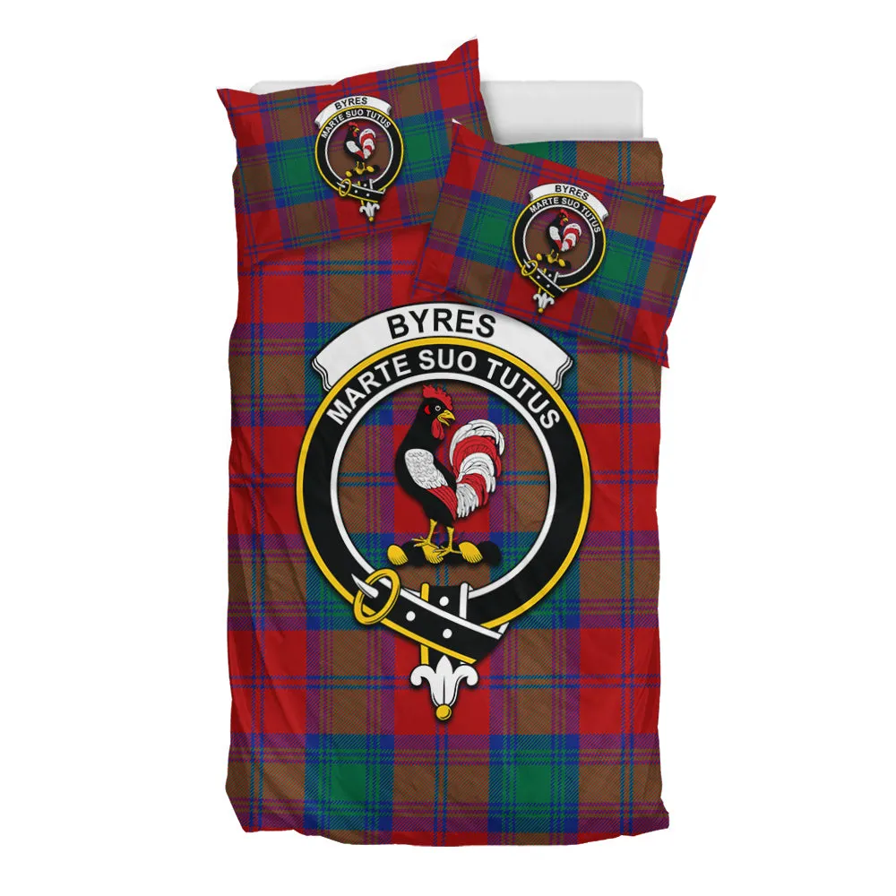 Byres (Byses) Tartan Bedding Set with Family Crest