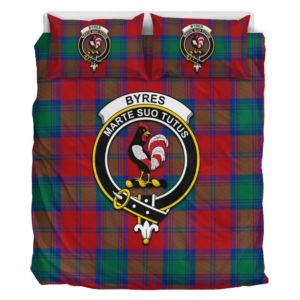 Byres (Byses) Tartan Bedding Set with Family Crest