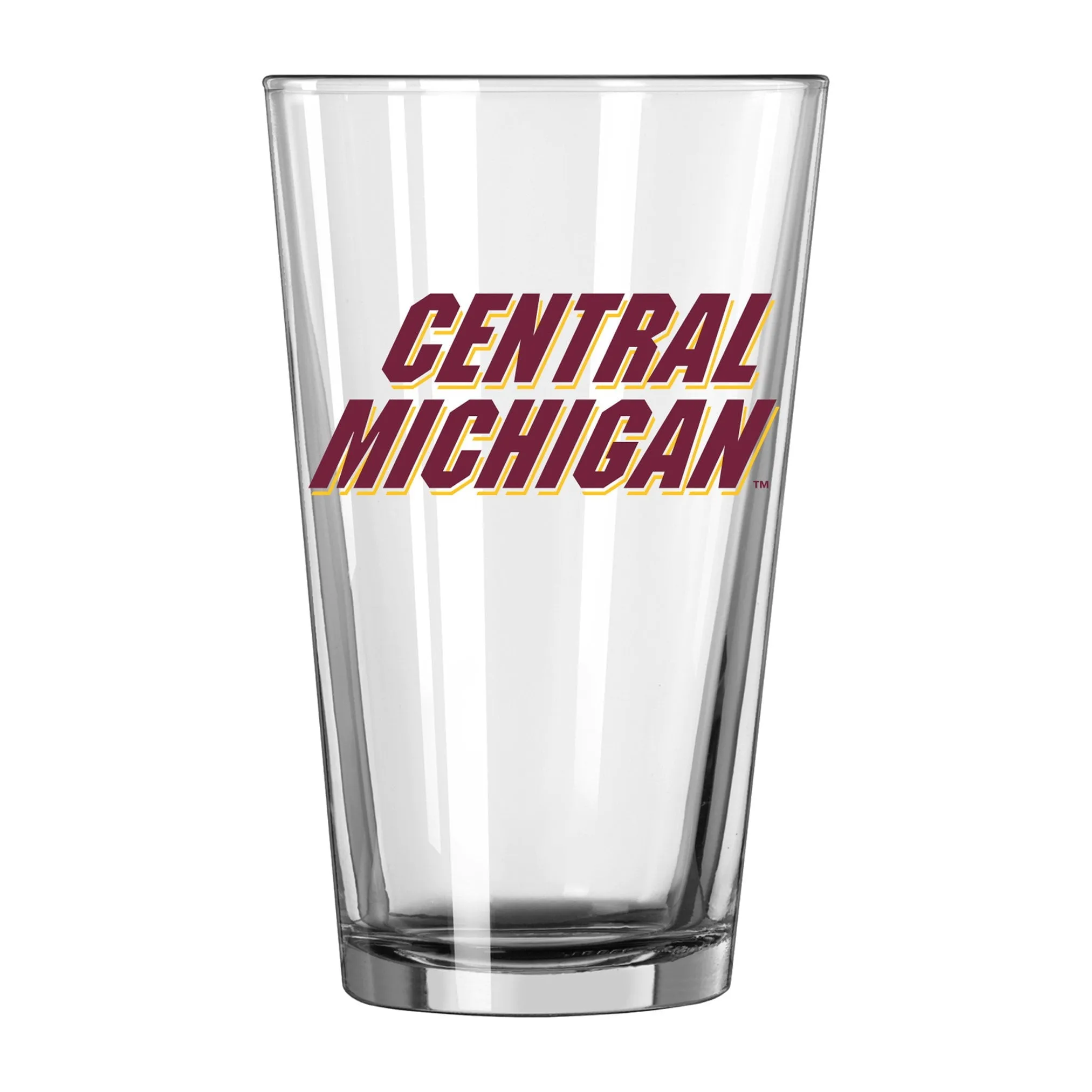 Central Michigan Chippewas Boelter Brands Clear Pint Glass (16oz)