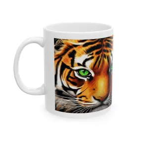 Ceramic Mug, (11oz, 15oz) Tiger Mug Side