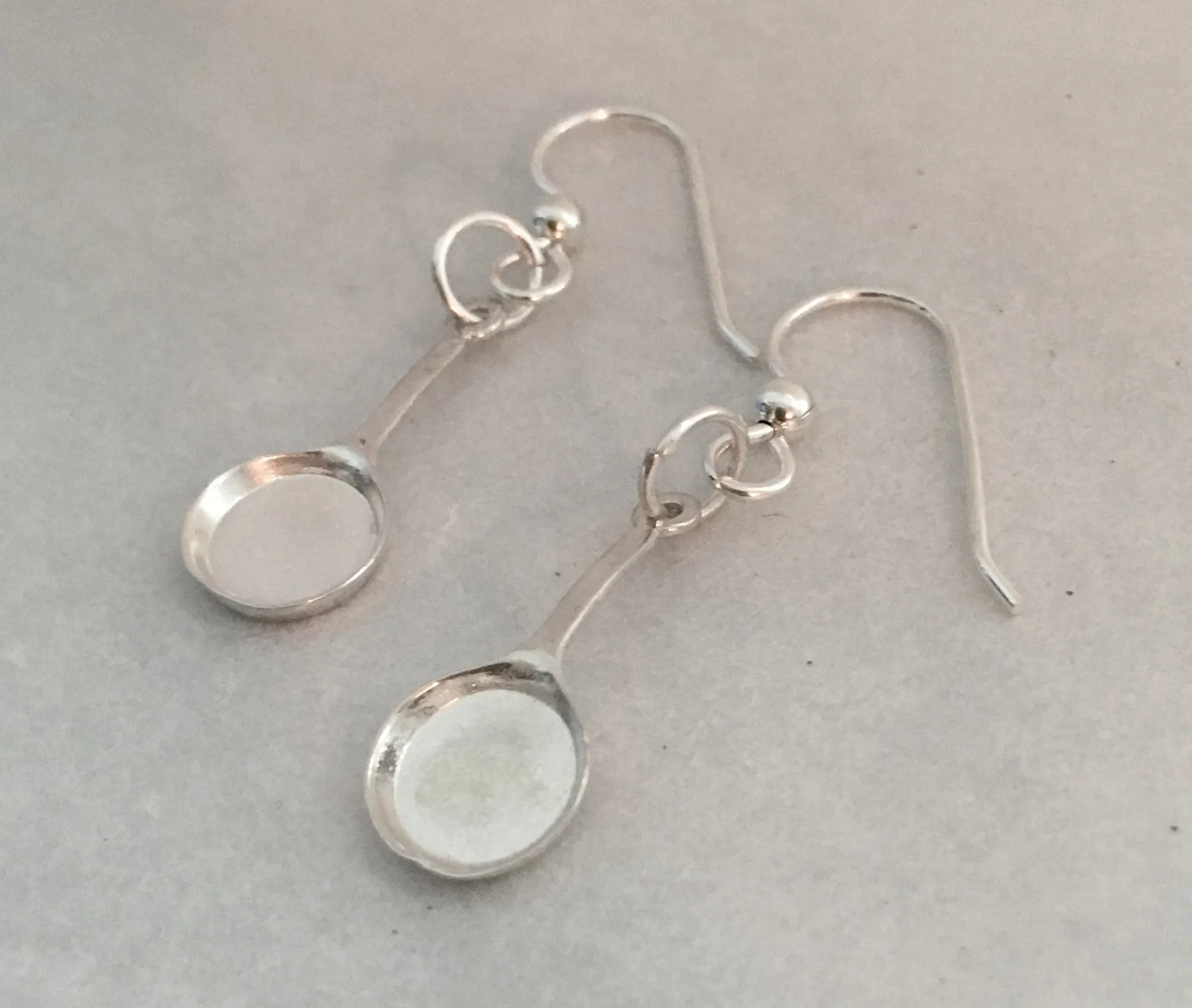 Chef Frying Pan Earrings in Sterling Silver