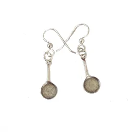 Chef Frying Pan Earrings in Sterling Silver