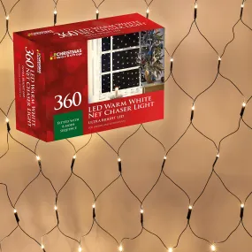 Christmas Workshop 88370 360 LED Warm White Christmas Window Lights | Net Design | Mains Powered | Indoor and Outdoor | Christmas/Weddings/Gardens | 3.5M x 1.2M