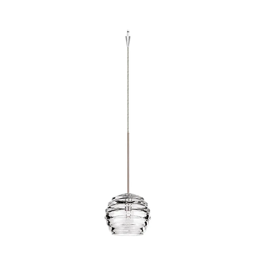 Clarity One Light Mini Pendant in Brushed Nickel