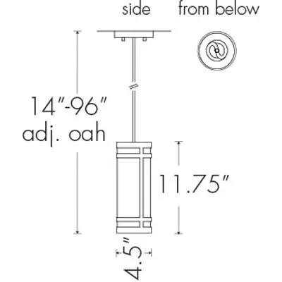 Classics 10187-CH Indoor/Outdoor Cable Hung Pendant By Ultralights Lighting