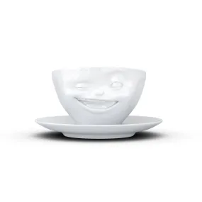 Coffee Cup with Saucer, Winking Face