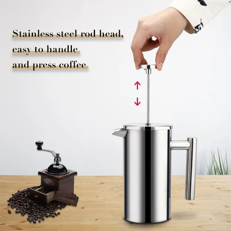 Coffee Maker French Press Stainless Steel Espresso Coffee Machine