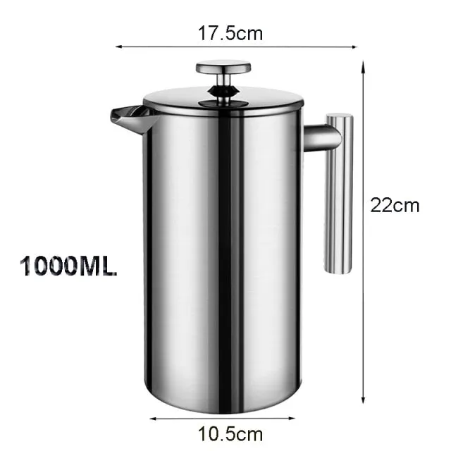 Coffee Maker French Press Stainless Steel Espresso Coffee Machine