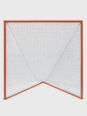 College/High School Game Lacrosse Goal, 6'x6'x7', Flat Base With Lacing Rails, 118 lbs. Includes 6mm or 7mm White Net, By Crankshooter® - Free Shipping