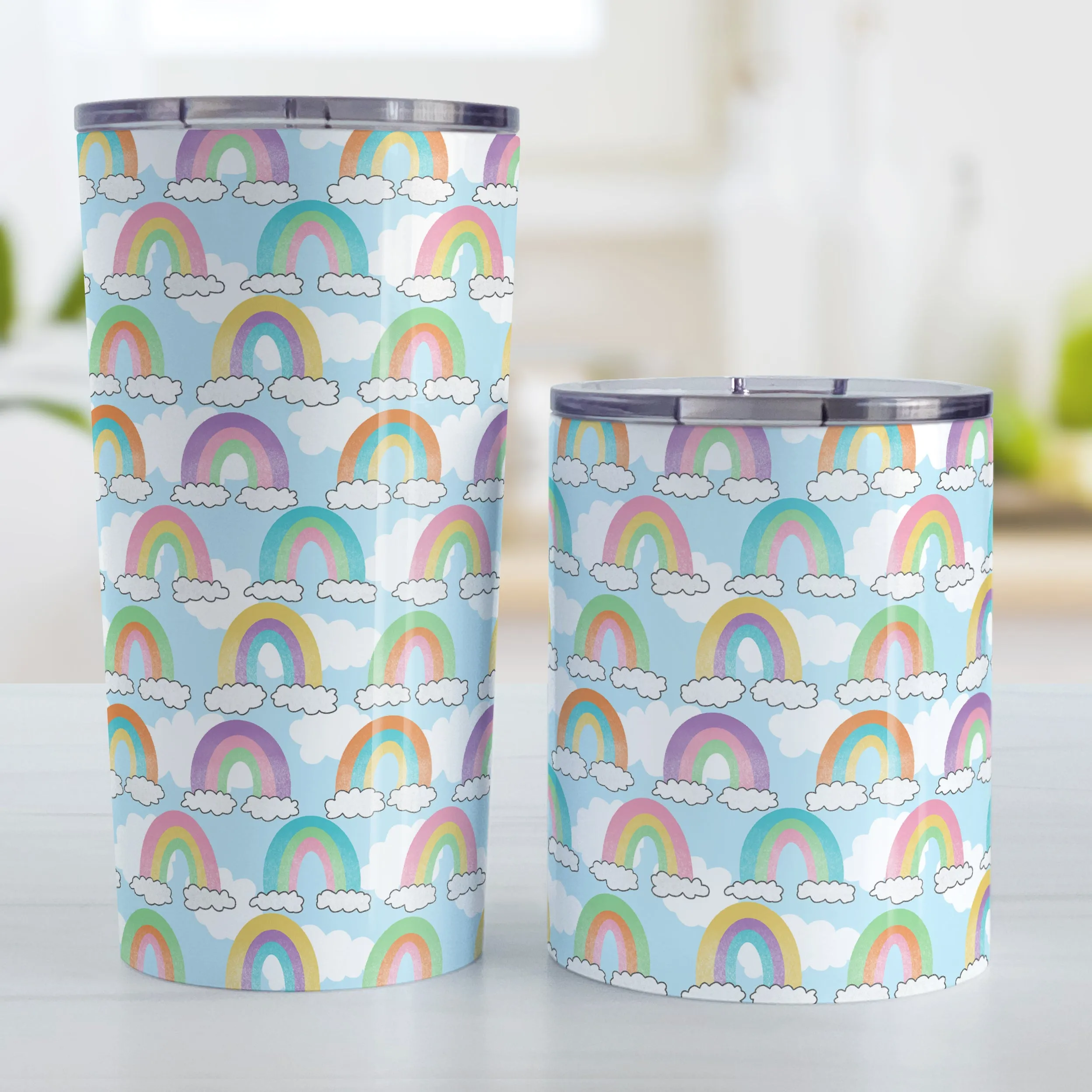 Colorful Rainbows Sky Pattern Tumbler Cup