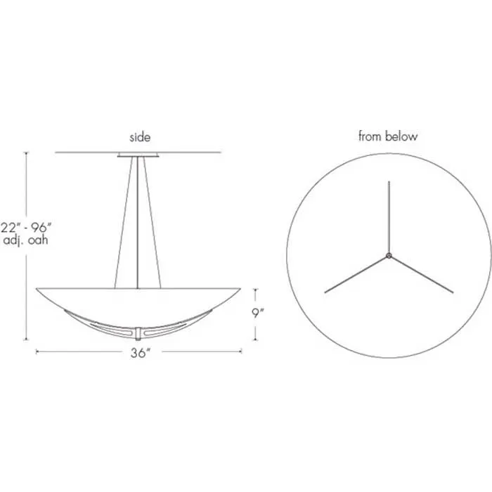 Compass 11203-36-CH Indoor/Outdoor Cable Hung Pendant By Ultralights Lighting