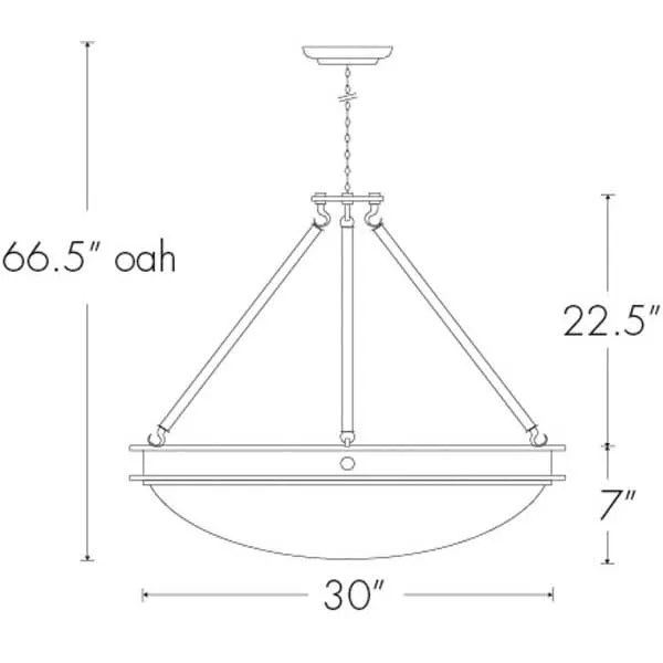 Compass 9925-30-SM Indoor/Outdoor Stem Mount Pendant By Ultralights Lighting