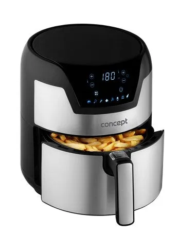 Concept Fr3500 Fryer Single 3.5 L Stand-Alone 1500 W Hot Air Fryer Black, Metallic