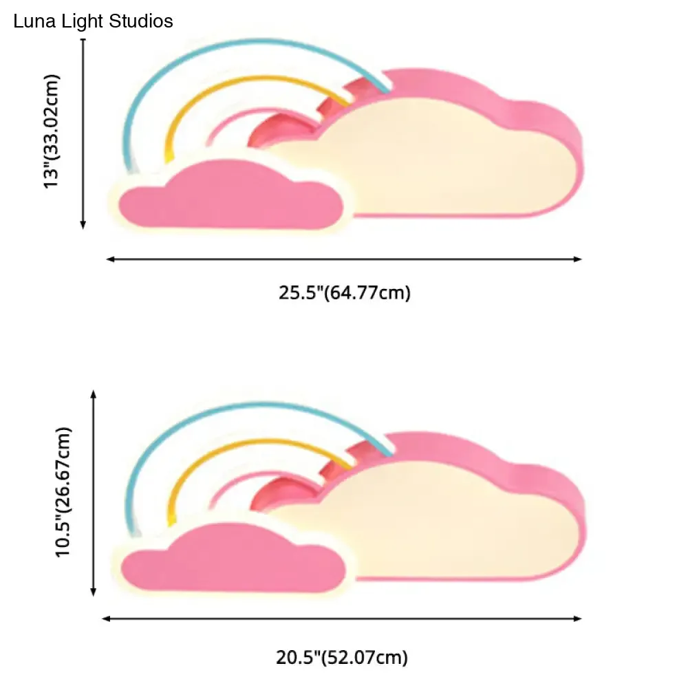 Contemporary Rainbow Flush Ceiling Light for Your Bedroom - Acrylic Fixture