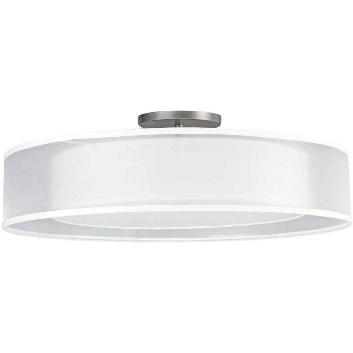 Cortez 18 in. LED Semi flush Mount Light Selectable CCT Satin Nickel finish