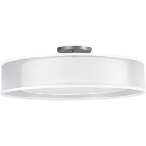 Cortez 18 in. LED Semi flush Mount Light Selectable CCT Satin Nickel finish