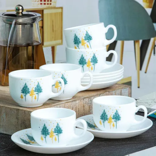 Costa Royale  Pine Cup & Saucer Set, 6 Pcs for cello