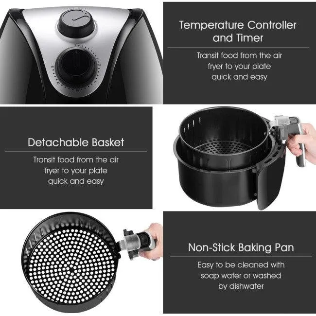 Costway 1500W Electric Air Fryer Cooker with Rapid Air Circulation System 20917463