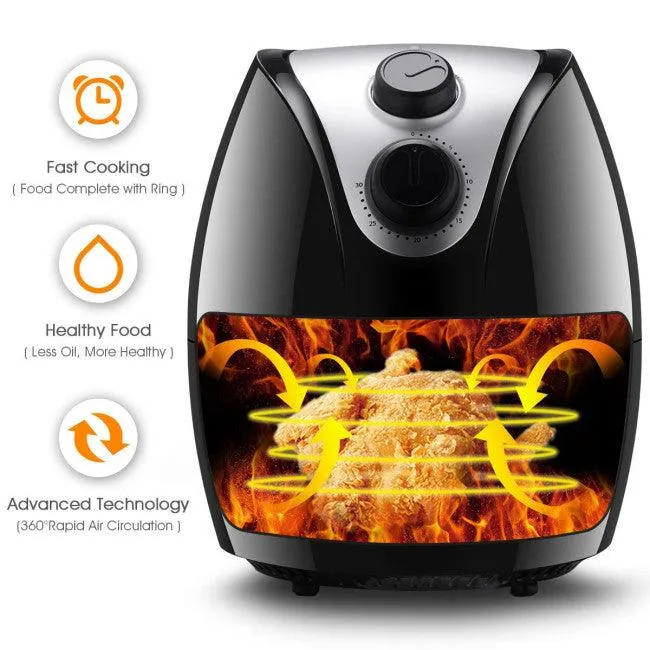 Costway 1500W Electric Air Fryer Cooker with Rapid Air Circulation System 20917463