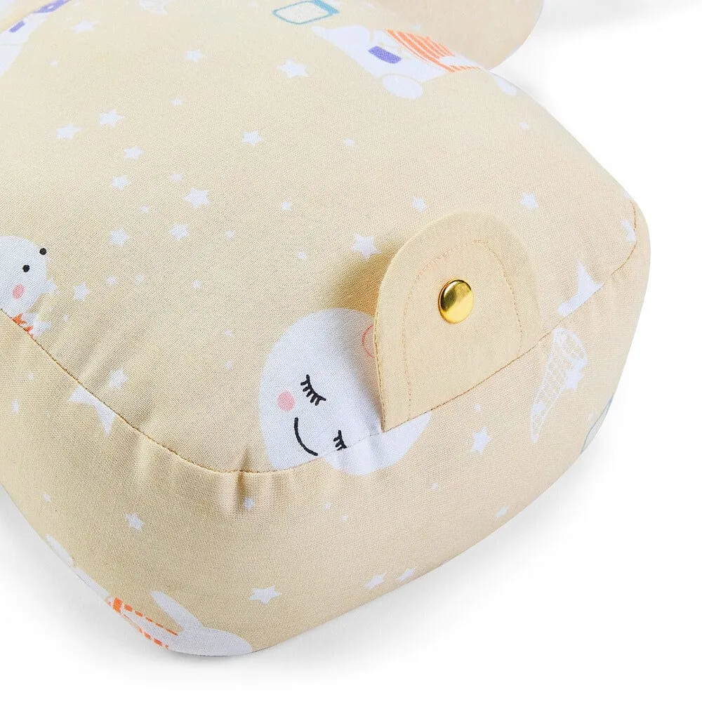 Cotton Pram Pillow cum Baby Seat ,Serene Dreamscape