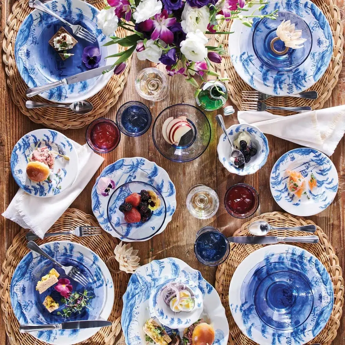 Country Estate Delft Blue 5 Piece Place Setting