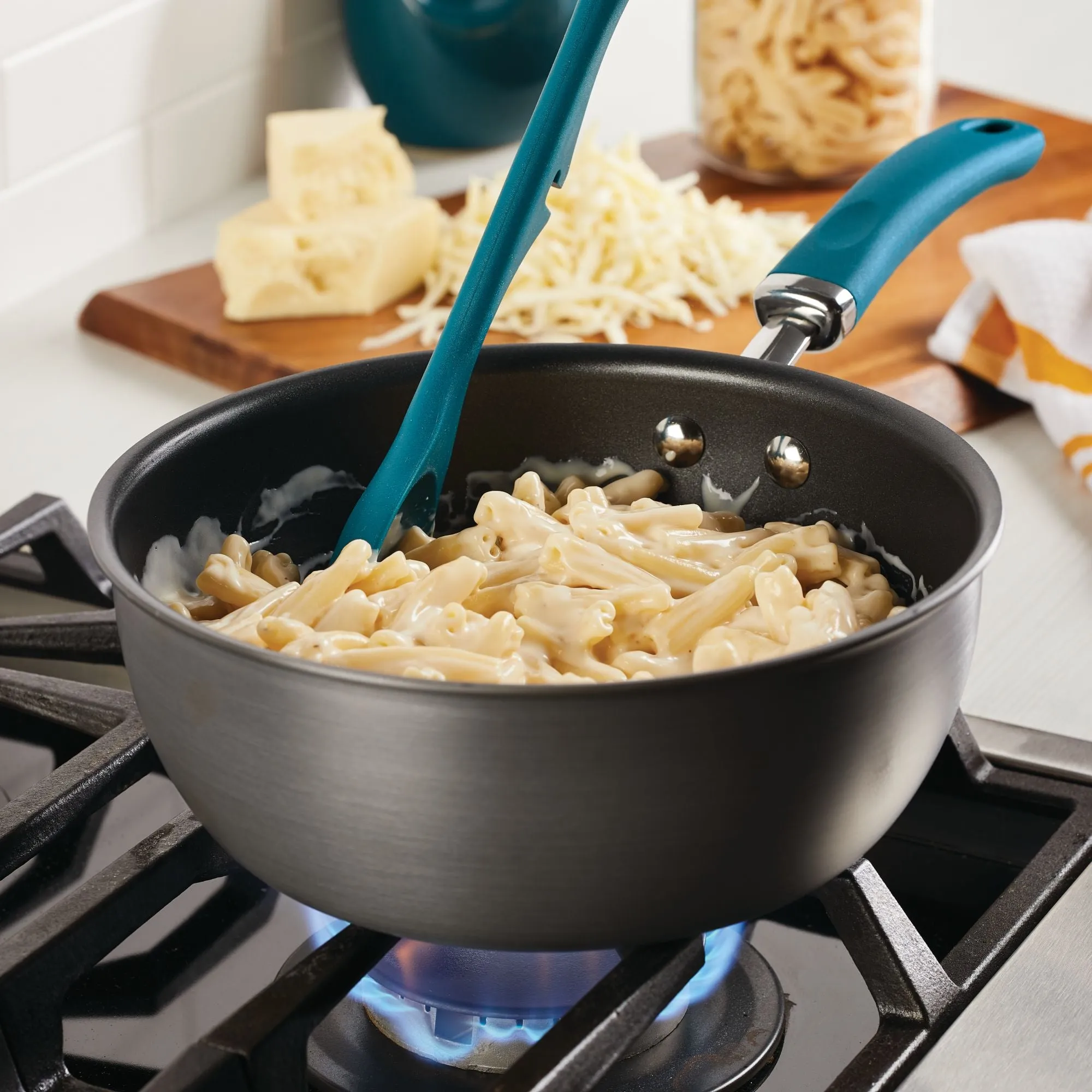 Create Delicious 3-Quart Hard Anodized Nonstick Induction Covered Saucier