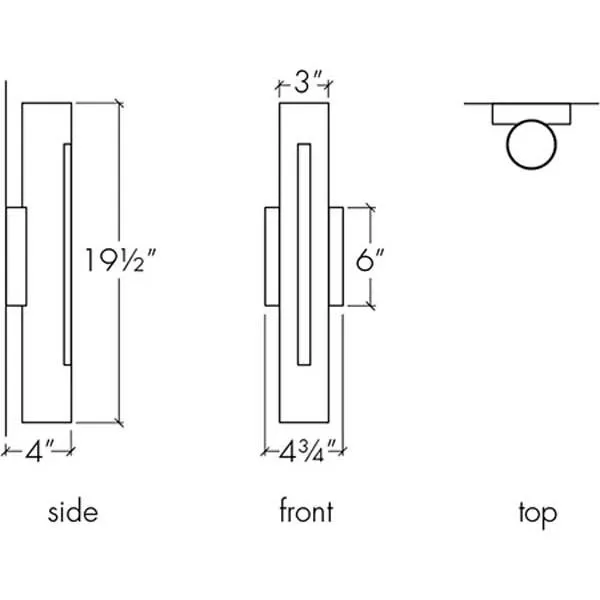 Cylo 19411-VM Indoor/Outdoor Vertical Mounting Sconce By Ultralights Lighting