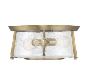 Dash 3 Light Warm Brass Flush Mount