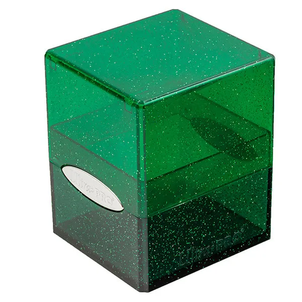 Deckbox: Satin Cube 100  Glitter- Green