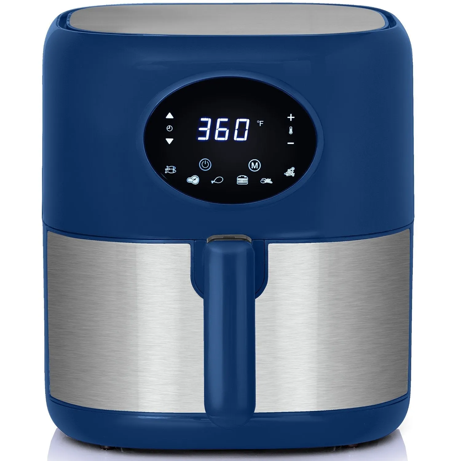 Deco Chef 3.7QT Digital Air Fryer   6 Cooking Presets, Blue   Deco Chef 16-Piece Knife Set