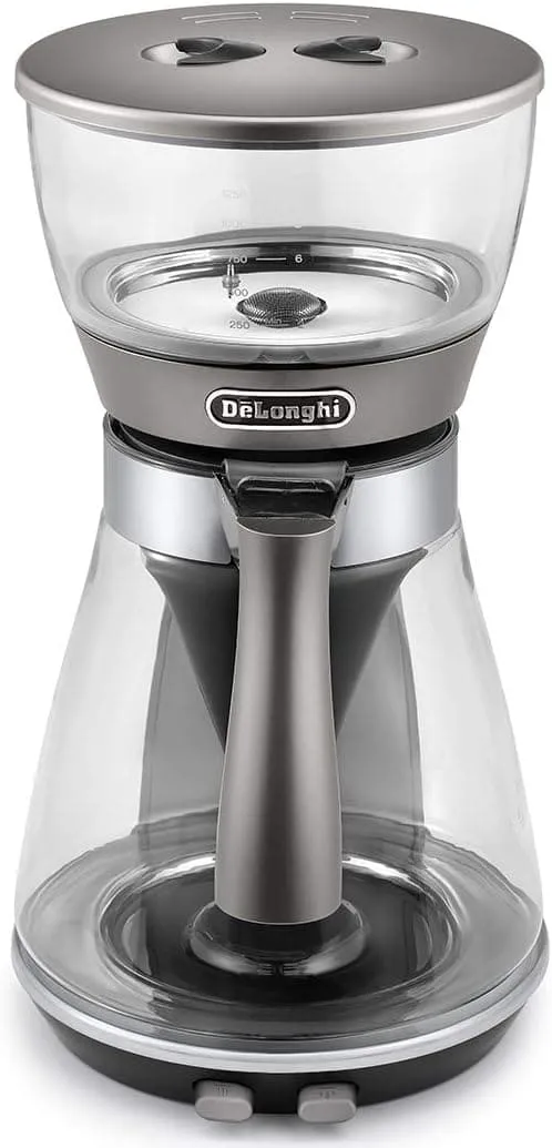 De'Longhi ICM 17210 Filter Coffee Maker, 1800W, Clear