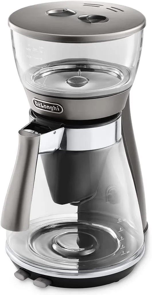 De'Longhi ICM 17210 Filter Coffee Maker, 1800W, Clear