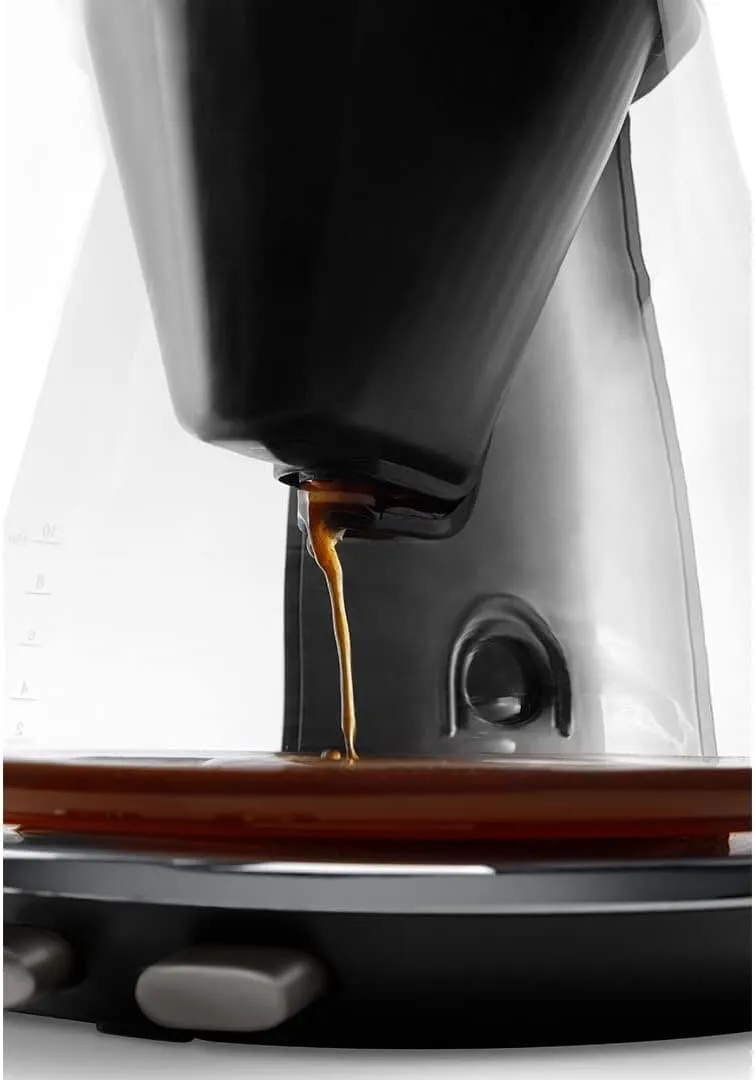 De'Longhi ICM 17210 Filter Coffee Maker, 1800W, Clear